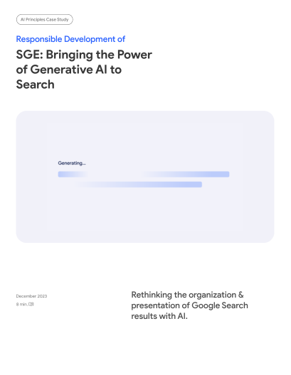 SGE：将生成式人工智能的力量引入搜索